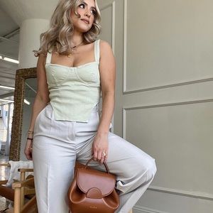 Zara Denim Corset Top